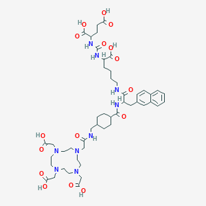 2-[({1-Carboxy-5-[3-(naphthalen-2-yl)-2-{[4-({2-[4,7,10-tris(carboxymethyl)-1,4,7,10-tetraazacyclododecan-1-yl]acetamido}methyl)cyclohexyl]formamido}propanamido]pentyl}carbamoyl)amino]pentanedioic acid