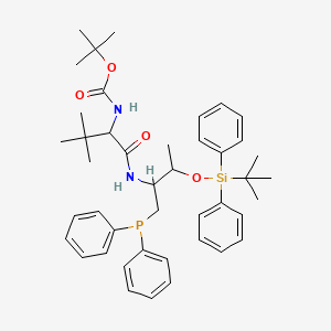 tert-butyl N-[1-({3-[(tert-butyldiphenylsilyl)oxy]-1-(diphenylphosphanyl)butan-2-yl}carbamoyl)-2,2-dimethylpropyl]carbamate