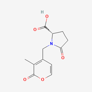 1-[(3-Methyl-2-oxo-2H-pyran-4-yl)methyl]-5-oxo-L-proline