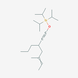 [(5-Methyl-3-propylhept-5-en-1-yn-1-yl)oxy]tri(propan-2-yl)silane