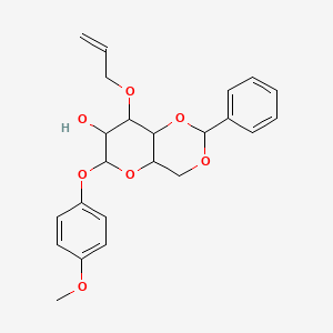 6-(4-Methoxyphenoxy)-2-phenyl-8-prop-2-enoxy-4,4a,6,7,8,8a-hexahydropyrano[3,2-d][1,3]dioxin-7-ol