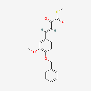 (E)-S-Methyl 4-(4-(benzyloxy)-3-methoxyphenyl)-2-oxobut-3-enethioate