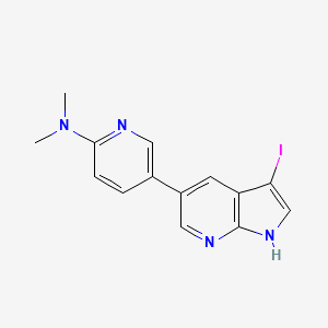 2-Pyridinamine, 5-(3-iodo-1H-pyrrolo[2,3-b]pyridin-5-yl)-N,N-dimethyl-