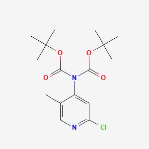 tert-butyl N-(2-chloro-5-methylpyridin-4-yl)-N-[(2-methylpropan-2-yl)oxycarbonyl]carbamate