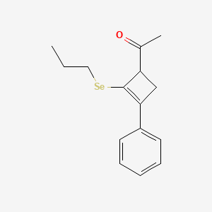 Ethanone, 1-[3-phenyl-2-(propylseleno)-2-cyclobuten-1-yl]-