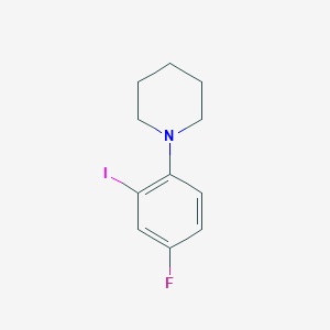 molecular formula C11H13FIN B12515189 1-(4-Fluoro-2-iodophenyl)piperidine 