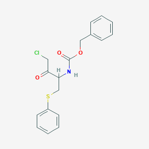 Benzyl N-[4-chloro-3-oxo-1-(phenylsulfanyl)butan-2-YL]carbamate