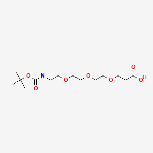 molecular formula C15H29NO7 B12515253 3-[2-(2-{2-[(Tert-butoxycarbonyl)(methyl)amino]ethoxy}ethoxy)ethoxy]propanoic acid 