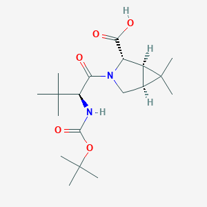 (1R,2S,5S)-3-((S)-2-((tert-Butoxycarbonyl)amino)-3,3-dimethylbutanoyl)-6,6-dimethyl-3-azabicyclo[3.1.0]hexane-2-carboxylic acid