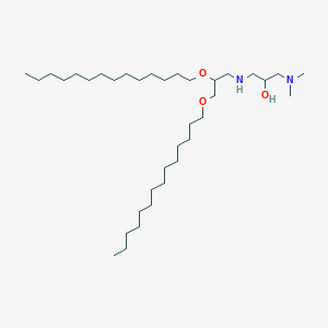 molecular formula C36H76N2O3 B12515351 2-Propanol, 1-[[2,3-bis(tetradecyloxy)propyl]amino]-3-(dimethylamino)- CAS No. 804563-92-6