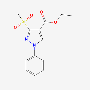 Ethyl 3-(methanesulfonyl)-1-phenyl-1H-pyrazole-4-carboxylate