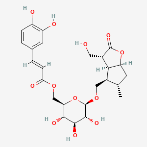 molecular formula C25H32O12 B1251536 Gelsemiol-6'-trans-caffeoyl-1-glucoside 