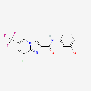 8-chloro-N-(3-methoxyphenyl)-6-(trifluoromethyl)imidazo[1,2-a]pyridine-2-carboxamide