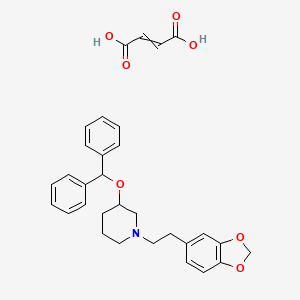 3-benzhydryloxy-1-[2-(1,3-benzodioxol-5-yl)ethyl]piperidine;but-2-enedioic acid