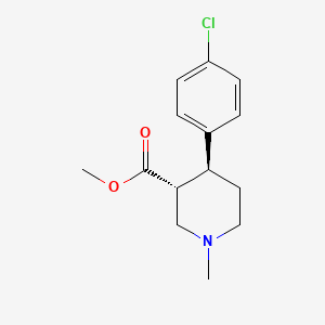 molecular formula C14H18ClNO2 B1251552 (3R,4S)-4-(4-chlorophenyl)-1-methylpiperidine-3-carboxylic acid methyl ester CAS No. 263769-22-8