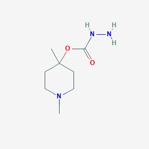 Hydrazinecarboxylic acid, 1,4-dimethyl-4-piperidinyl ester (9CI)