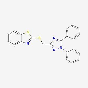 Benzothiazole, 2-[[(1,5-diphenyl-1H-1,2,4-triazol-3-yl)methyl]thio]-