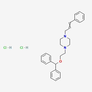 1-(2-benzhydryloxyethyl)-4-(3-phenylprop-2-enyl)piperazine;dihydrochloride