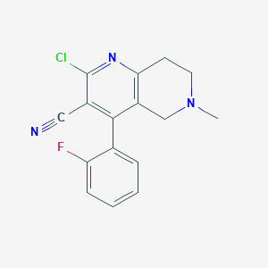 2-Chloro-4-(2-fluorophenyl)-6-methyl-5,6,7,8-tetrahydro-1,6-naphthyridine-3-carbonitrile