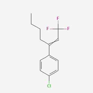 1-Chloro-4-(1,1,1-trifluorohept-2-en-3-yl)benzene