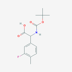 [(Tert-butoxycarbonyl)amino](3-fluoro-4-methylphenyl)acetic acid