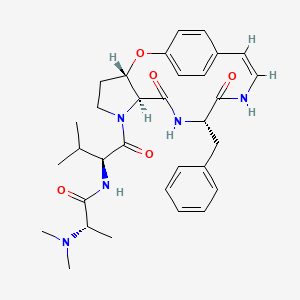molecular formula C32H41N5O5 B1251594 毛里求斯碱A 
