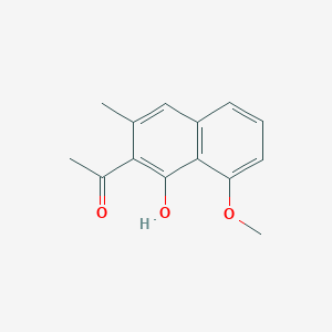 molecular formula C14H14O3 B1251623 乙酮，1-(1-羟基-8-甲氧基-3-甲基-2-萘甲基)- CAS No. 92190-16-4