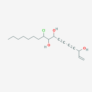 molecular formula C17H25ClO3 B1251665 10-Chloro-1-heptadecene-4,6-diyne-3,8,9-triol 