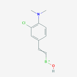 {2-[3-Chloro-4-(dimethylamino)phenyl]ethenyl}(hydroxy)boranyl