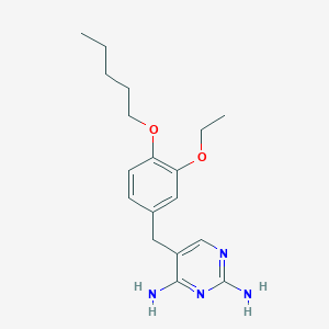 5-[(3-Ethoxy-4-pentoxyphenyl)methyl]pyrimidine-2,4-diamine