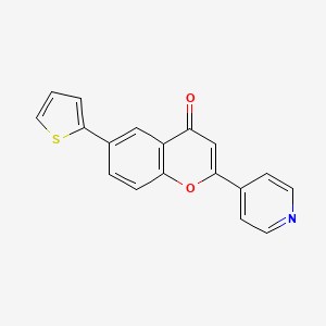 2-(Pyridin-4-yl)-6-(thiophen-2-yl)-4H-1-benzopyran-4-one