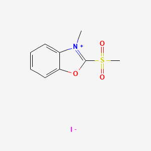 2-(Methanesulfonyl)-3-methyl-1,3-benzoxazol-3-ium iodide