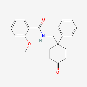 molecular formula C21H23NO3 B1251724 2-methoxy-N-[(4-oxo-1-phenylcyclohexyl)methyl]Benzamide CAS No. 265656-18-6