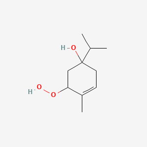 molecular formula C10H18O3 B12517251 5-Hydroperoxy-4-methyl-1-(propan-2-yl)cyclohex-3-en-1-ol CAS No. 740811-25-0