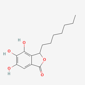 molecular formula C15H20O5 B1251729 1(3H)-Isobenzofuranone, 3-heptyl-4,5,6-trihydroxy- CAS No. 321661-60-3