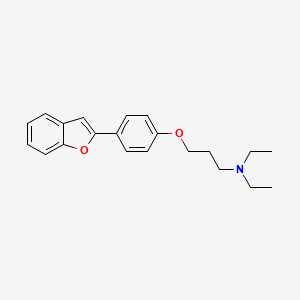 molecular formula C21H25NO2 B1251785 N,N-Diethyl-3-[4-(benzofuran-2-yl)phenoxy]propylamine 