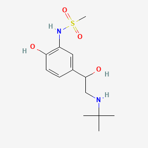 molecular formula C13H22N2O4S B1251786 Methanesulfonamide, N-(5-(2-((1,1-dimethylethyl)amino)-1-hydroxyethyl)-2-hydroxyphenyl)- CAS No. 13641-43-5