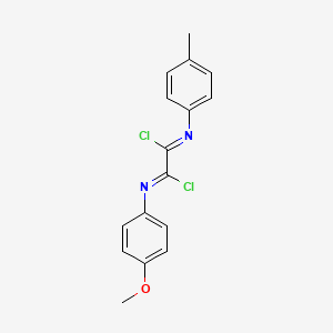 (1Z,2Z)-N~1~-(4-Methoxyphenyl)-N~2~-(4-methylphenyl)ethanebis(imidoyl) dichloride