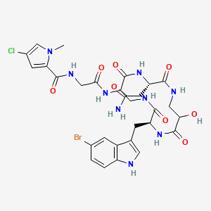 molecular formula C29H33BrClN9O8 B1251793 Cyclocinamide A 