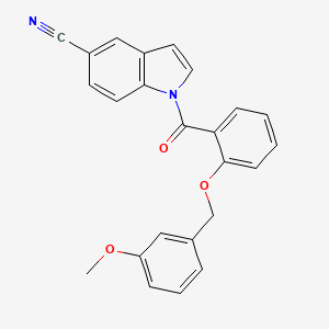 1H-Indole-5-carbonitrile, 1-[2-[(3-methoxyphenyl)methoxy]benzoyl]-