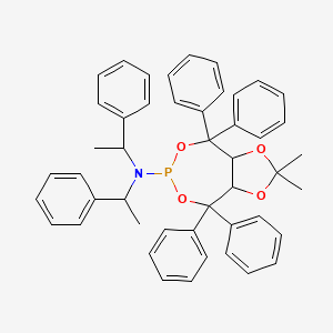 2,2-dimethyl-4,4,8,8-tetraphenyl-N,N-bis(1-phenylethyl)-dihydro-[1,3]dioxolo[4,5-e][1,3,2]dioxaphosphepin-6-amine