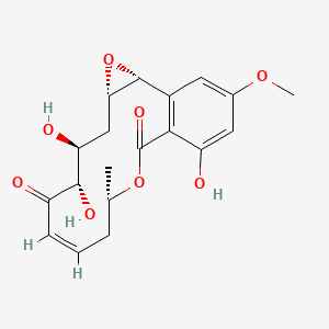 molecular formula C19H22O8 B1251797 (2R,4S,6S,7S,9Z,12S)-6,7,16-trihydroxy-18-methoxy-12-methyl-3,13-dioxatricyclo[13.4.0.02,4]nonadeca-1(15),9,16,18-tetraene-8,14-dione 