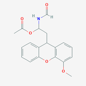 1-Formamido-2-(4-methoxy-9H-xanthen-9-YL)ethyl acetate