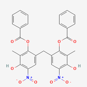 [6-[(2-Benzoyloxy-4-hydroxy-3-methyl-5-nitrophenyl)methyl]-3-hydroxy-2-methyl-4-nitrophenyl] benzoate