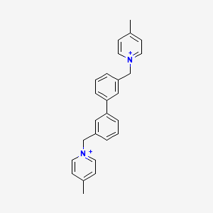 1,1'-[[1,1'-Biphenyl]-3,3'-diylbis(methylene)]bis(4-methylpyridin-1-ium)