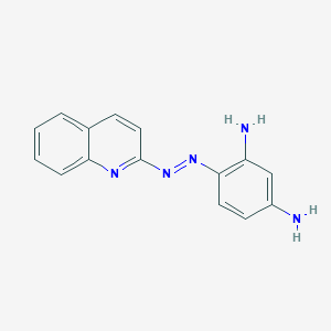 molecular formula C15H13N5 B12518059 4-[(E)-(Quinolin-2-yl)diazenyl]benzene-1,3-diamine CAS No. 796090-01-2