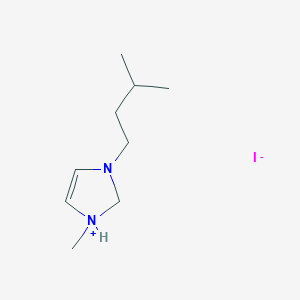 molecular formula C9H19IN2 B12518063 1-Methyl-3-(3-methylbutyl)-2,3-dihydro-1H-imidazol-1-ium iodide CAS No. 811860-75-0