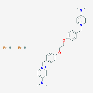 4-(Dimethylamino)-1-({4-[2-(4-{[4-(dimethylamino)pyridin-1-ium-1-yl]methyl}phenoxy)ethoxy]phenyl}methyl)pyridin-1-ium dihydrobromide