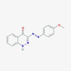 molecular formula C15H12N4O2 B12518081 3-[2-(4-Methoxyphenyl)hydrazinylidene]cinnolin-4(3H)-one CAS No. 660867-91-4