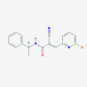 molecular formula C17H14BrN3O B12518092 (E)-3-(6-bromopyridin-2-yl)-2-cyano-N-[(1S)-1-phenylethyl]prop-2-enamide 